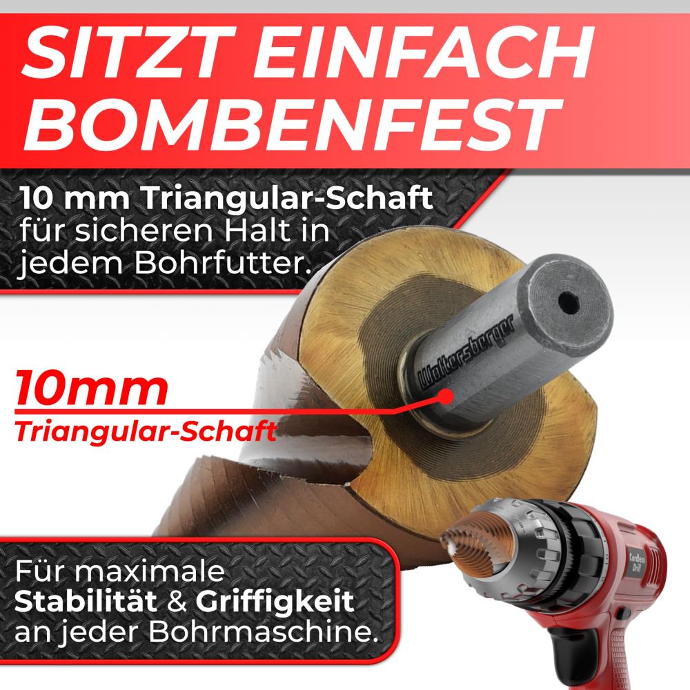Woltersberger HSS-E Stufenbohrer Spiral Ø 4-32 mm 15 Stufen Woltersberger HSS-E Stufenbohrer Spiral Ø 4-32 mm 15 Stufen