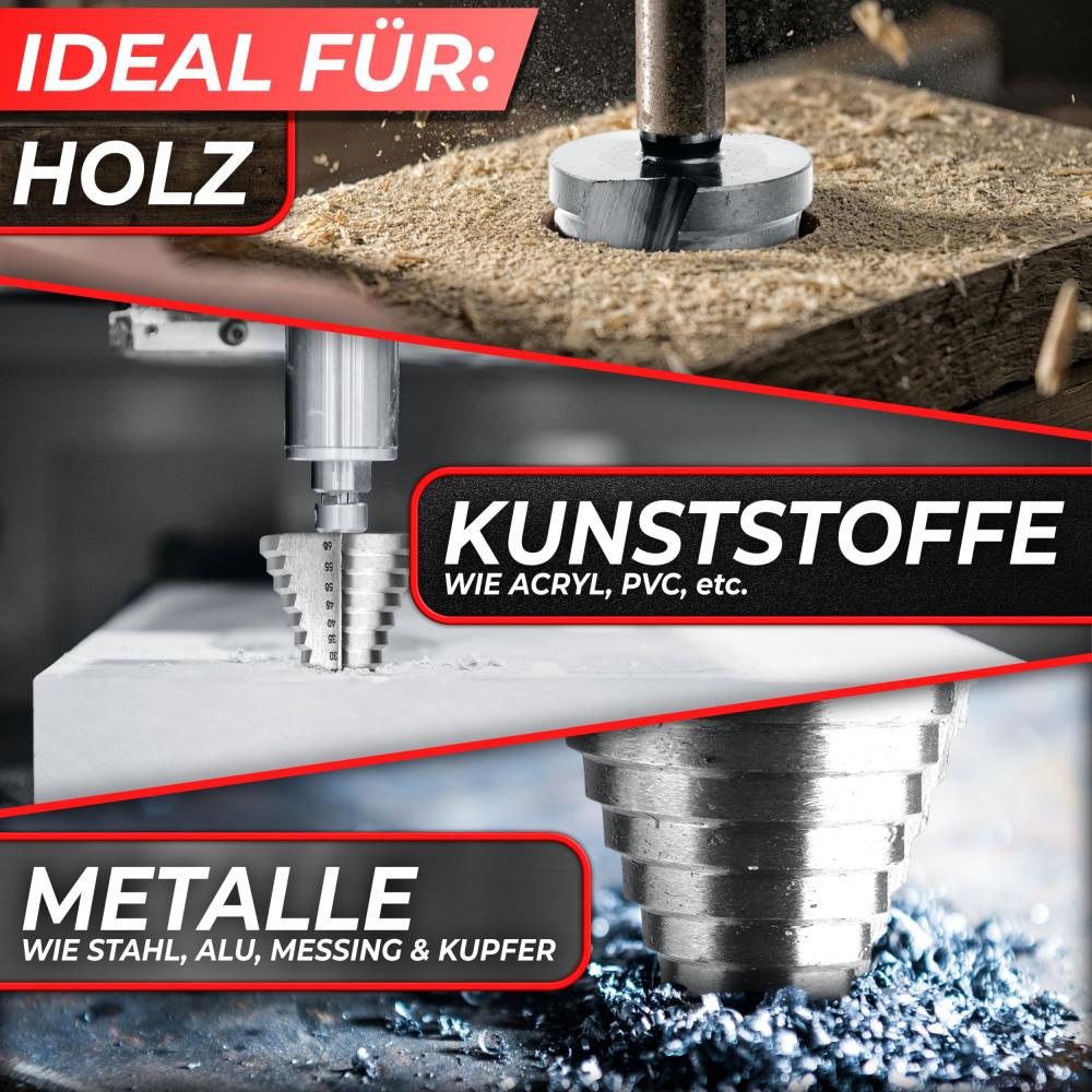 Woltersberger HSS Stufenbohrer Ø 6-60mm 12 Stufen Woltersberger HSS Stufenbohrer Ø 6-60mm 12 Stufen
