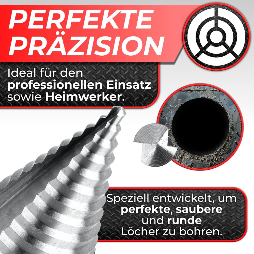 Woltersberger HSS Stufenbohrer Ø 6-60mm 12 Stufen Woltersberger HSS Stufenbohrer Ø 6-60mm 12 Stufen