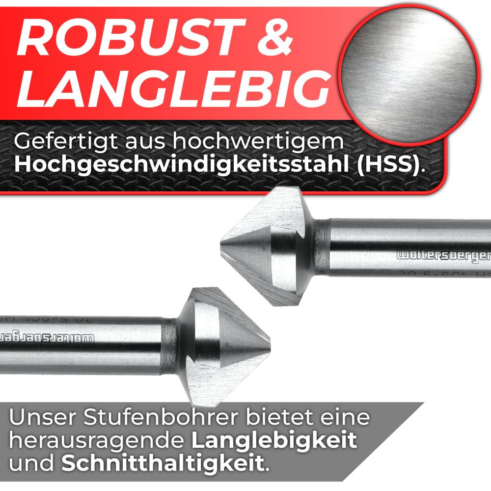 Woltersberger Kegelsenker HSS Set 6-teilig in Box Woltersberger Kegelsenker HSS Set 6-teilig in Box