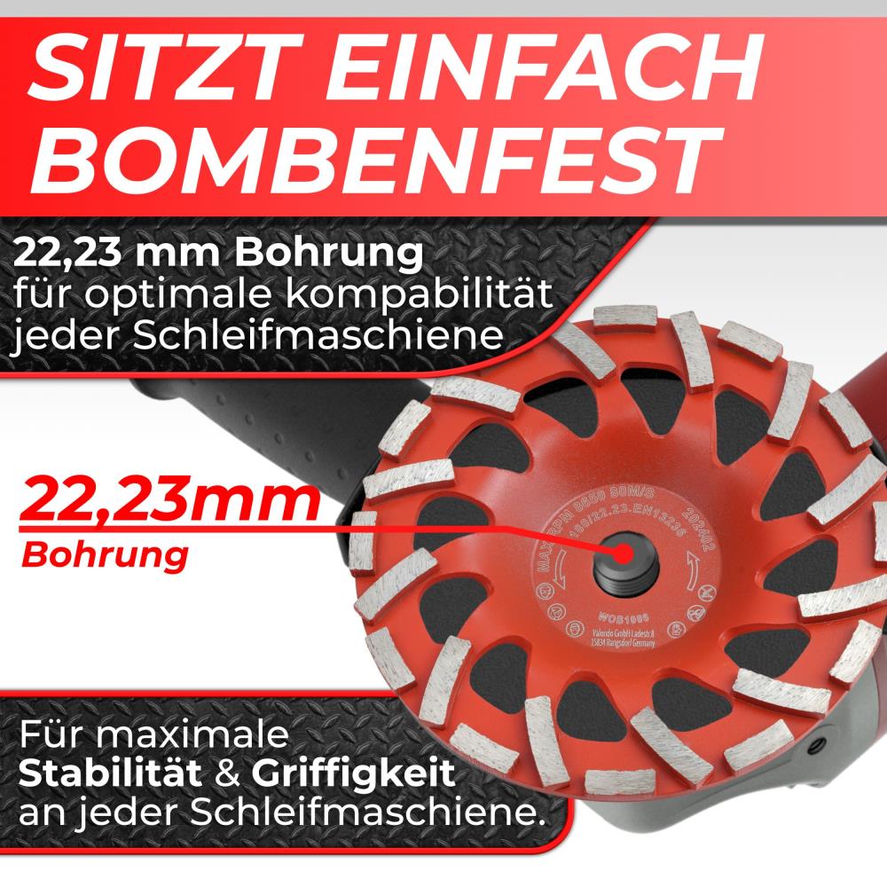 Woltersberger® Diamantschleiftopf 180mm Typ A