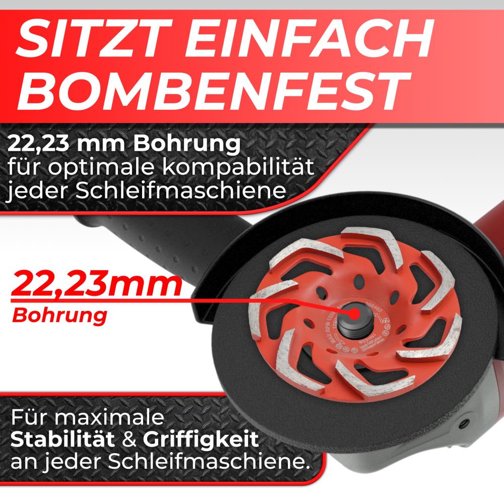 Woltersberger® Diamantschleiftopf 125mm Typ B