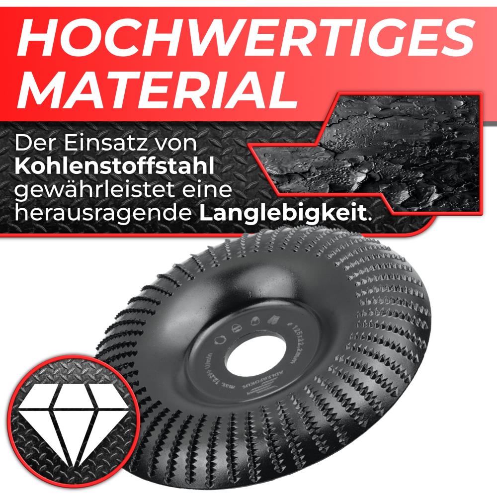 Raspelscheiben Ø 125mm flach