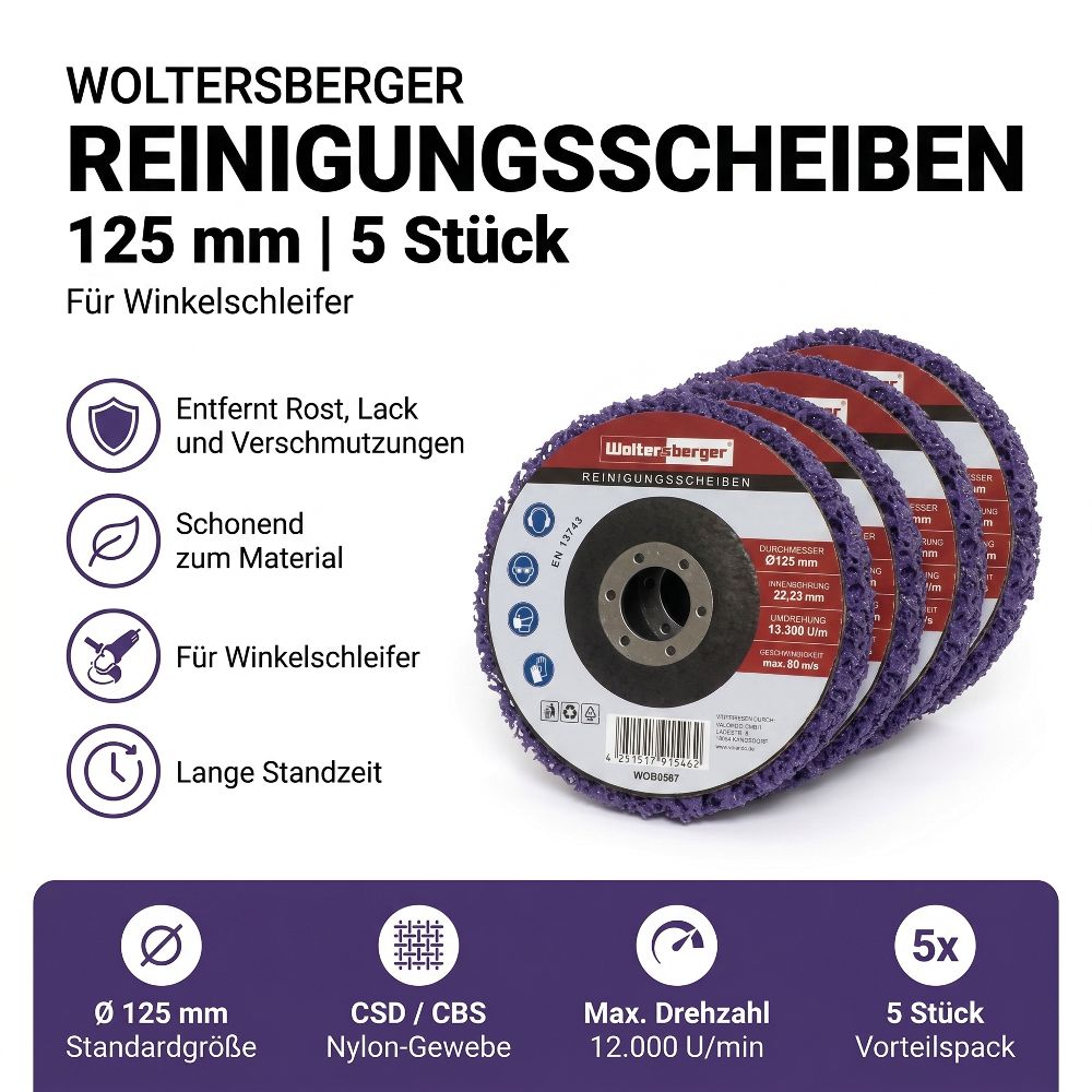 Reinigungsscheibe Purple 115mm und 125 mm