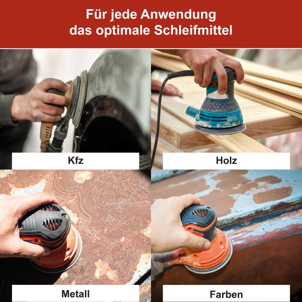 Woltersberger® Schleifscheibe 150mm Grün P150 15 Loch 5 St