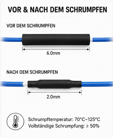 Schrumpfschlauch Rot 3,0 mm 1 Meter
